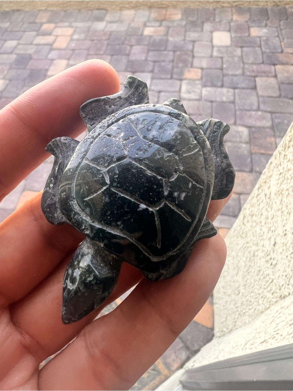Moss Agate turtle - Picture 4 of 7